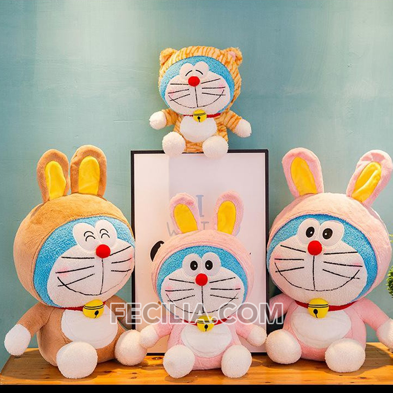 Gấu Bông Doremon Cosplay Thỏ tinh nghịch hàng siêu dễ thương, mịn và đẹp 30cm,40cm,50Cm MA595