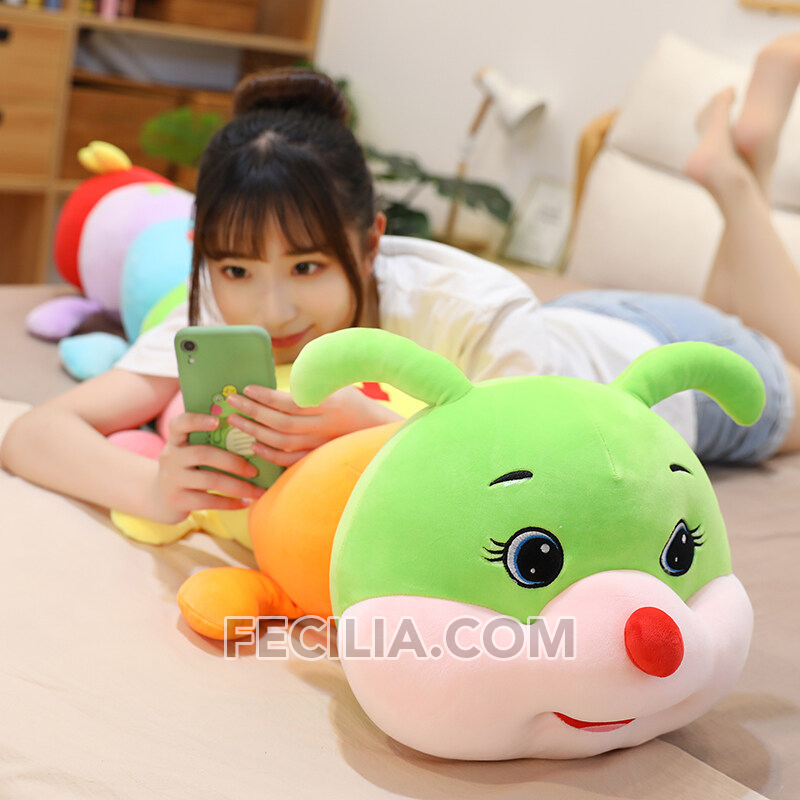 Gấu bông hình con sâu xanh đỏ vàng cute 70cm, 90cm, 110cm, 130cm, 150cm MA685