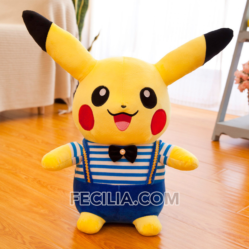 Gấu bông Pikachu mặc áo tinh nghịch chất vải mềm mịn MA662