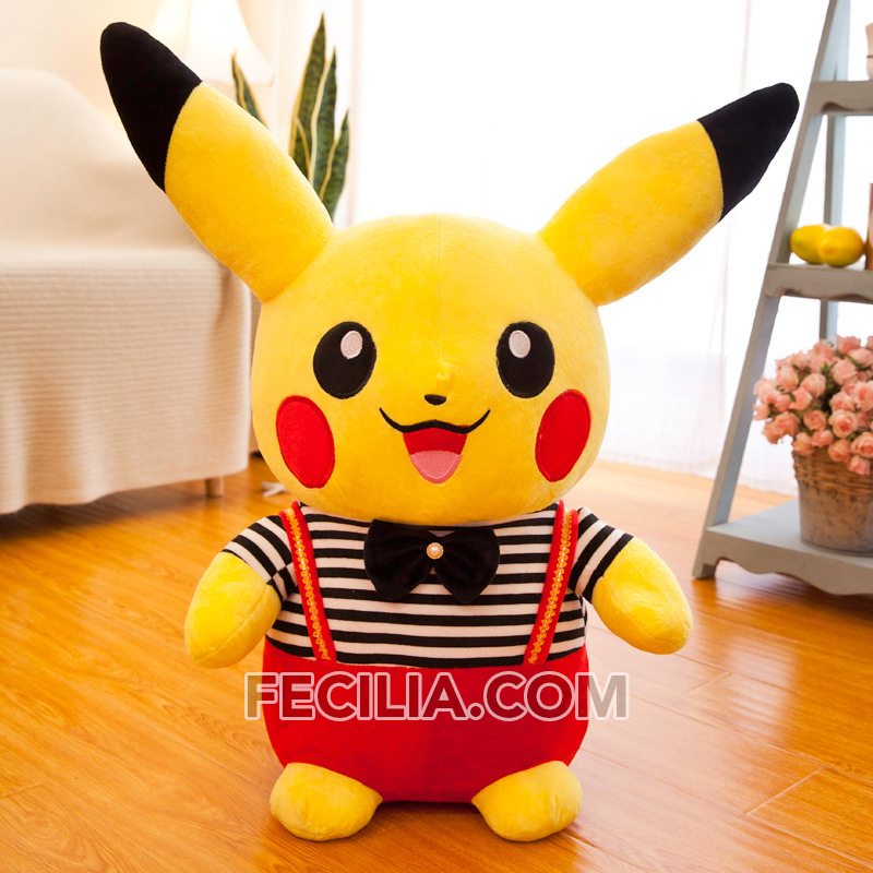 Gấu bông Pikachu mặc áo tinh nghịch chất vải mềm mịn MA662