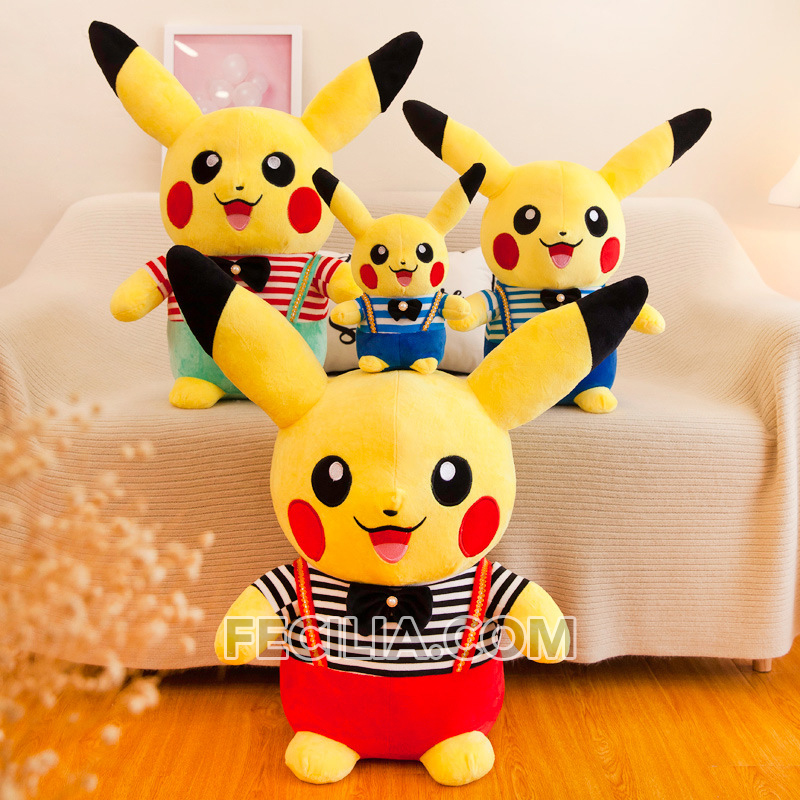 Gấu bông Pikachu mặc áo tinh nghịch chất vải mềm mịn MA662