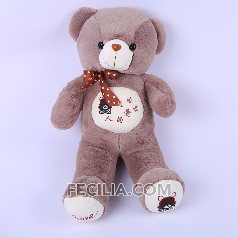 Gấu bông Teddy Hồng Nâu Cute 30cm, 55cm, 80cm, 1m Miniso mềm mịn MA704