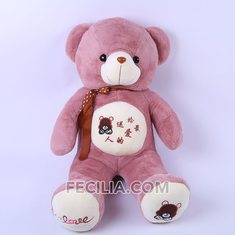 Gấu bông Teddy Hồng Nâu Cute 30cm, 55cm, 80cm, 1m Miniso mềm mịn MA704