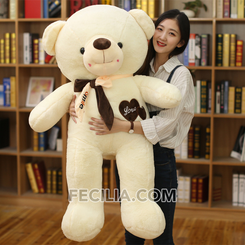Gấu bông Teddy khổng lồ Nâu, Trắng, Hồng Love 40cm, 60cm, 80cm, 1m, 1m2, 1m4, 1m6,1m8 MA703