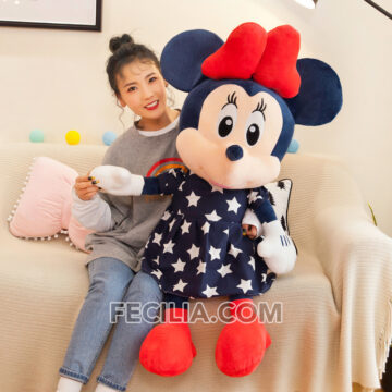 Gối ôm, Gấu bông Chuột Mickey & Minnie Thú nhồi bông mặc áo ngôi sao 35cm, 45cm, 55cm, 75cm, 95cm, 1m1, 1m3 MA696