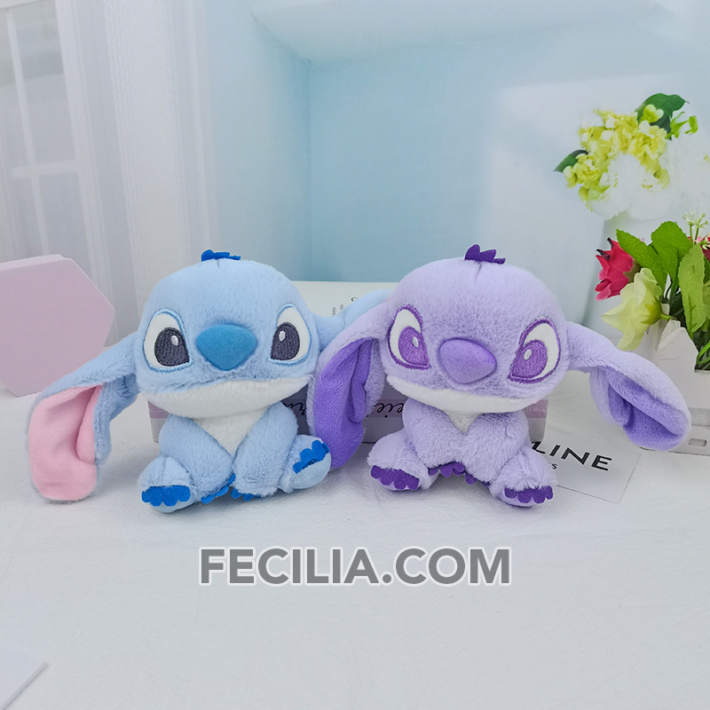Móc khóa gấu bông Stitch Cute bằng vải bông quà tặng làm móc khóa xe máy, móc khóa ô tô MK552