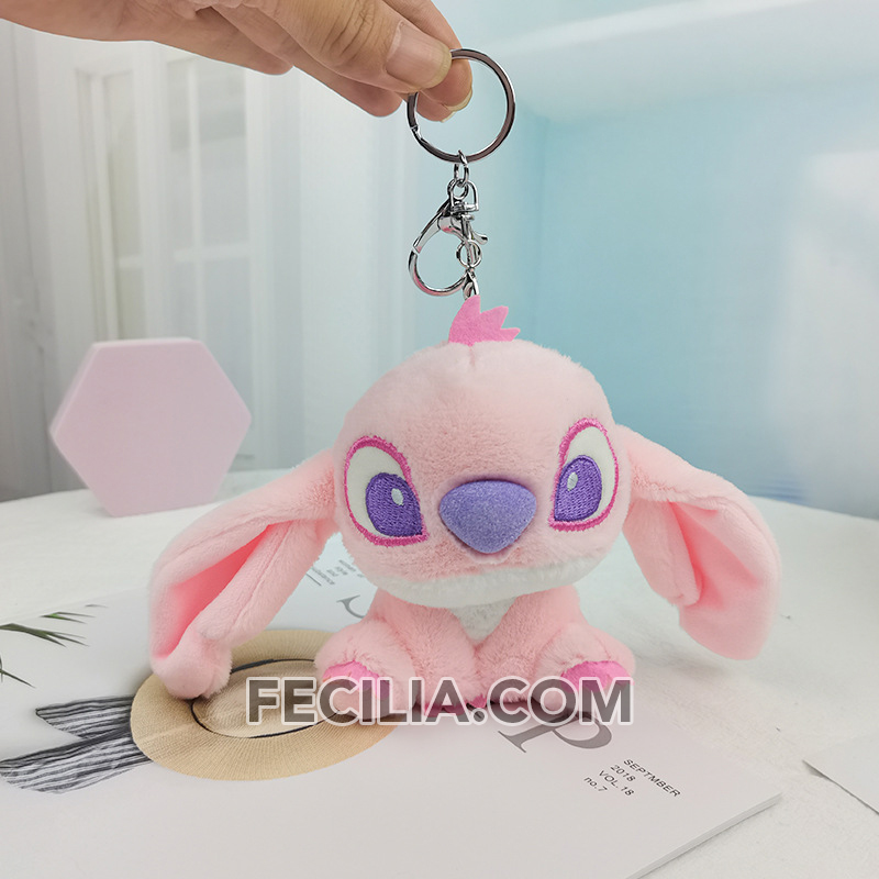 Móc khóa gấu bông Stitch Cute bằng vải bông quà tặng làm móc khóa xe máy, móc khóa ô tô MK552