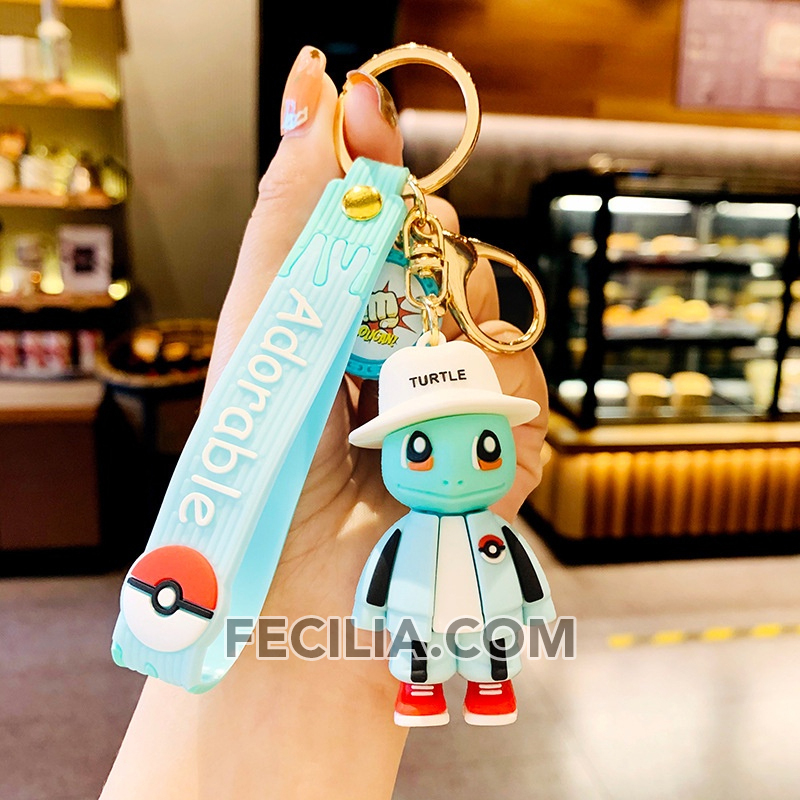 Móc khóa Pokemon bằng nhựa cao su mềm Cute, Móc khóa Anime Pokemon MK547
