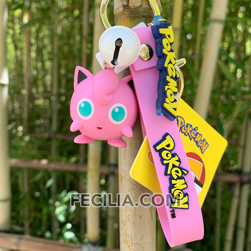 Móc khóa Pokemon Pikachu, Squirtle, Psyduck, Bulbasaur đẹp Cute, có vòng làm bằng inox trang trí móc khóa xe máy, móc khóa ô tô MK544