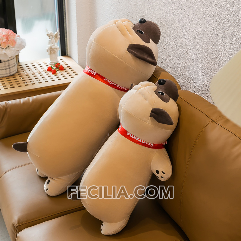 Thú nhồi bông, gấu bông chó mặt Xệ Pug siêu Cute đáng yêu 30cm, 60cm, 80cm, 100cm MA673