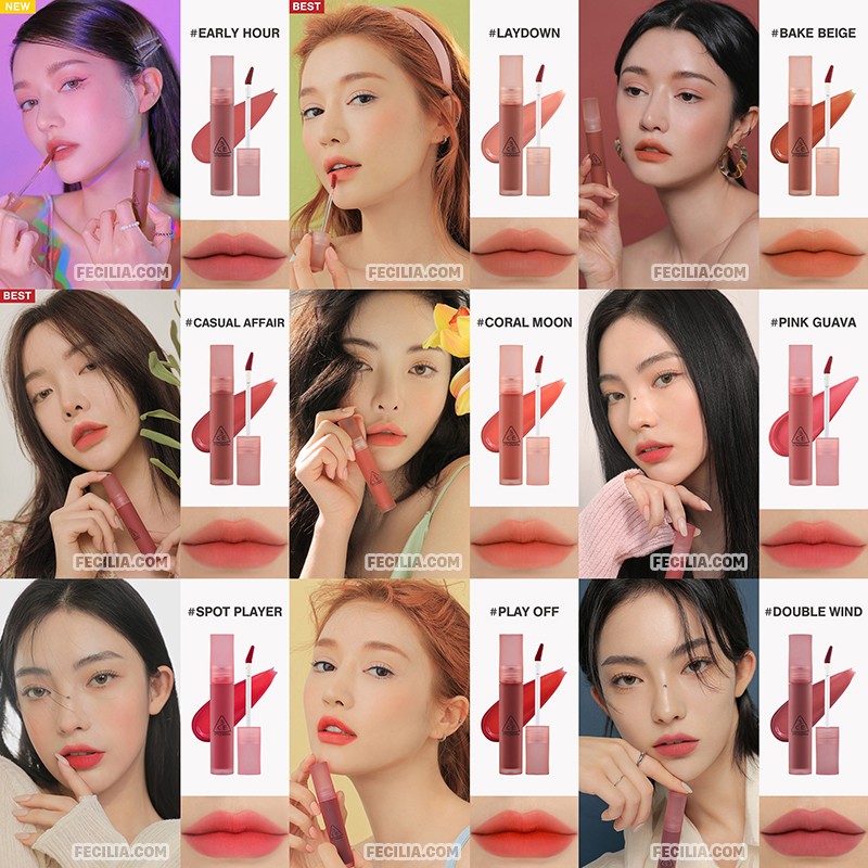 Son Kem 3CE Cho Viền Môi Mờ Ảo Không Lem Khi Đeo Khẩu Trang 3CE Blur Water Tint 4.6g