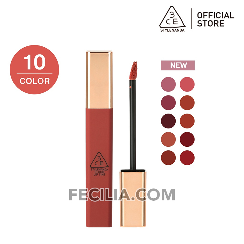 Son Kem Lì 3CE Chính hãng Hàn Quốc 3CE Cloud Lip Tint 4g cho bạn cảm giác nhẹ như mây CARROT PINK, LIVE A LITTLE, ACTIVE L width=