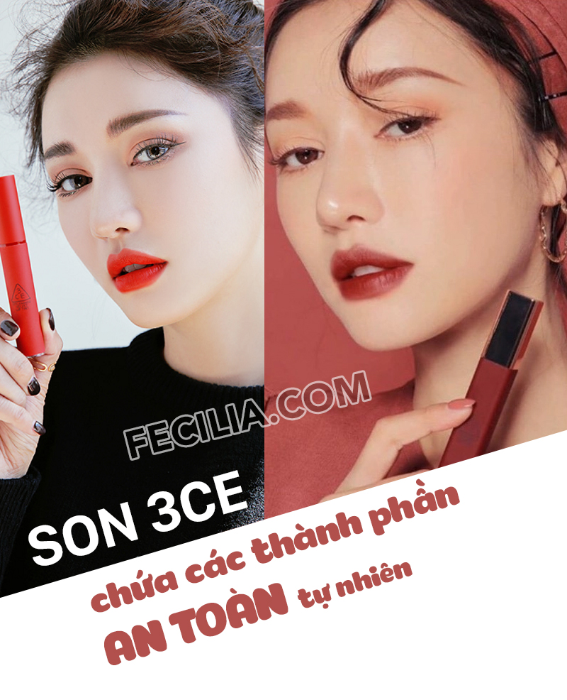 Son 3ce chứa các thành phần an toàn tự nhiên