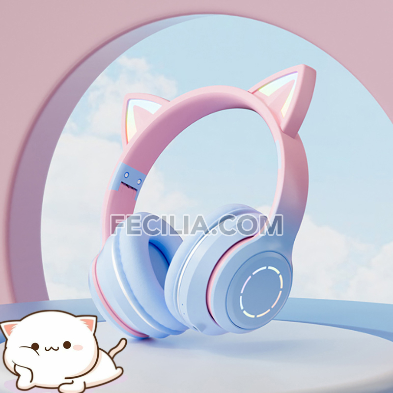 Tai nghe Mèo chụp tai Headphone Siêu cute