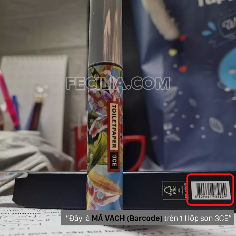 Mã vạch trên Hộp son 3CE