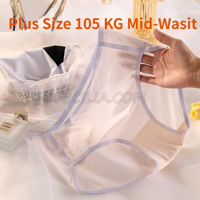 Quần Lót Lụa Lạnh Siêu Mỏng Size Lớn 105Kg Dành Cho Nữ