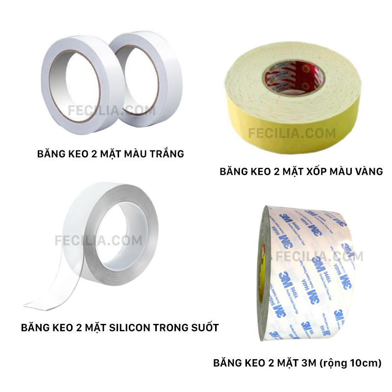 Một số loại băng keo 2 mặt
