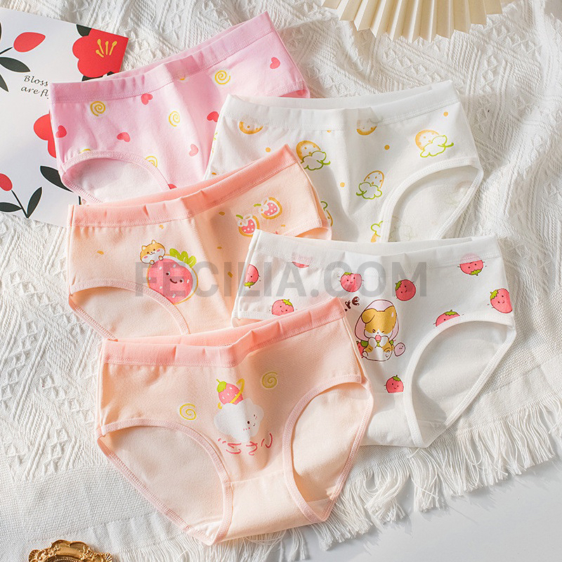 Quần chíp tam giác bé gái size 11kg-30kg - Thỏ Dâu