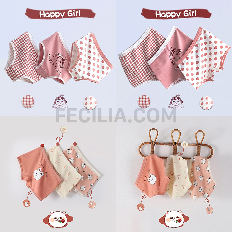Quần lót đùi bé gái cotton thoáng mát kháng khuẩn cho bé từ 10-50kg