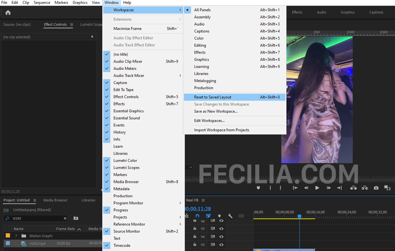 Lỗi không Kéo Thả, Không dùng Phím tắt được trong Adobe Premiere Pro