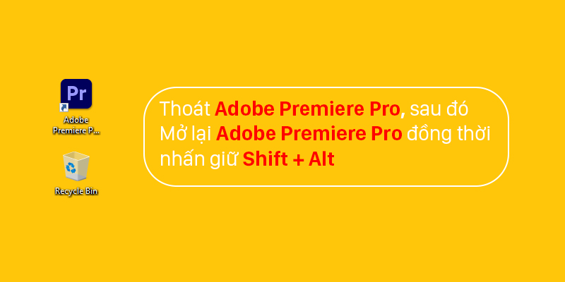 Lỗi không Kéo Thả, Không dùng Phím tắt được trong Adobe Premiere Pro