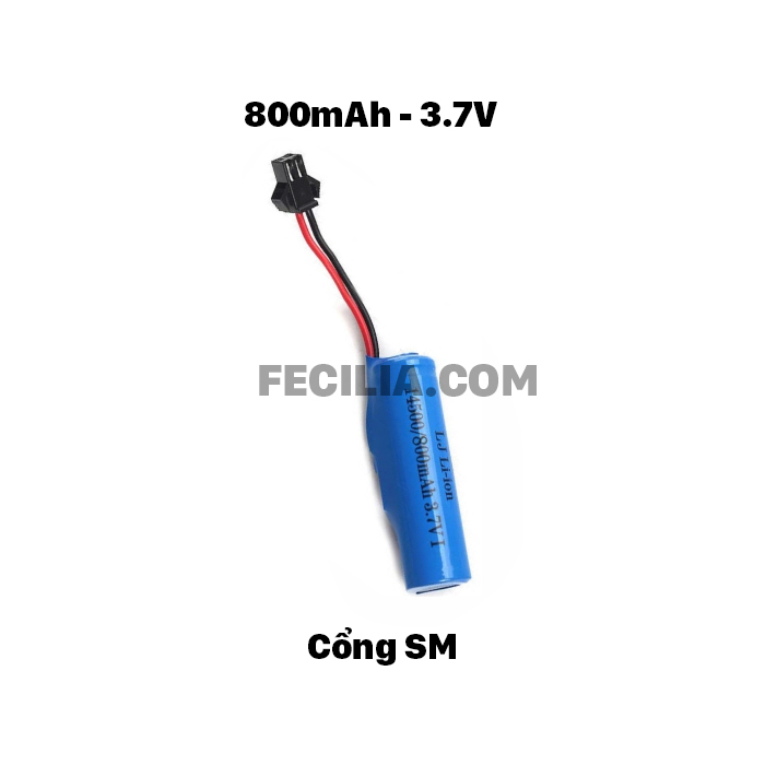 Pin sạc Lion 800mah - 3.7V, SM 2P