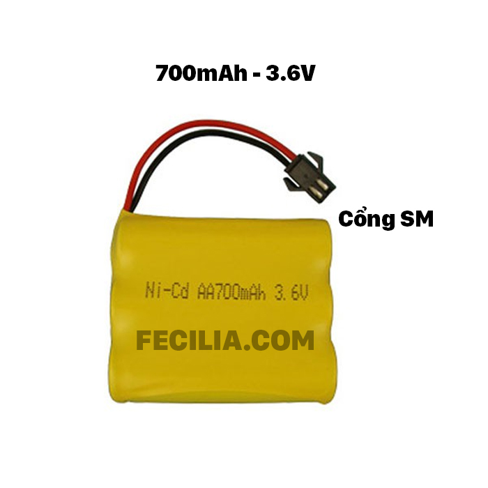Pin sạc Ni-Cd 3.6v 700mAH cổng SM