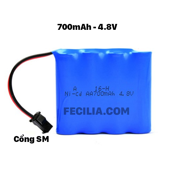 Pin sạc Ni-Cd 4.8v 700mAH cổng SM
