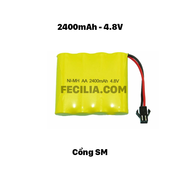 Pin sạc NI-MH 2400mah - 4.8V, SM2P