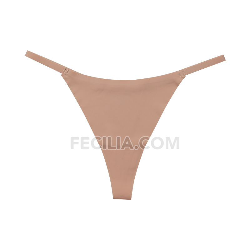 Quần lót Nữ lọt khe thun lạnh siêu nhỏ đúc su cạp cao - Nude
