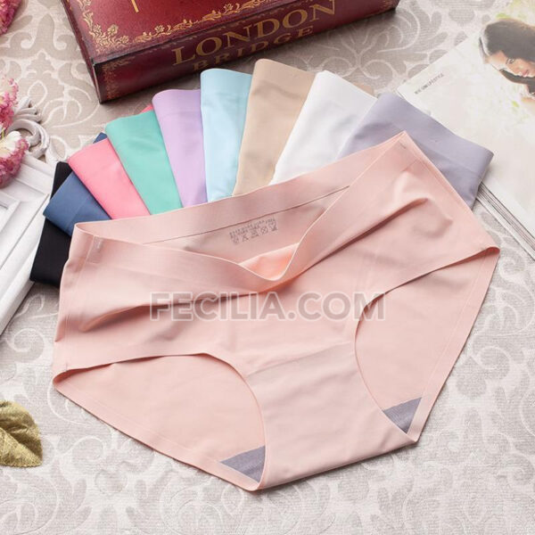 Quần lót nữ thun lạnh không viền lưng thấp siêu mỏng, mát, Co Giãn 4 Chiều