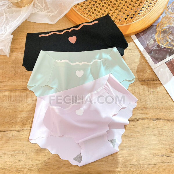 Quần lót nữ thun lạnh không viền, su đúc trái tim