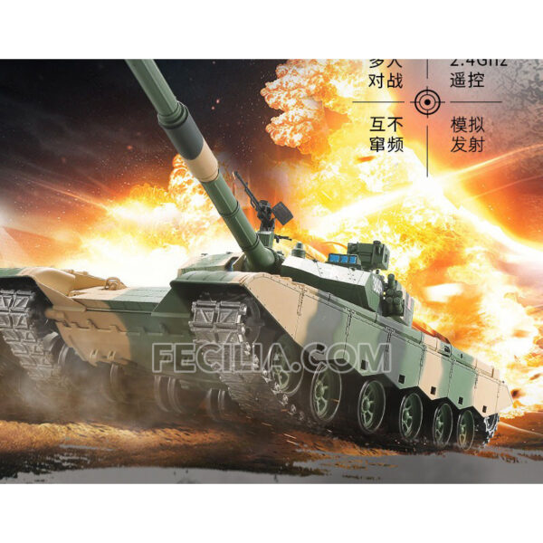 Xe Tăng Điều Khiển Từ Xa 99A Bánh Xích Kim Loại có thể leo nhiều địa hình 72cm Pin 2h | XDKTX344