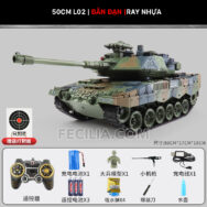 Xe tăng điều khiển từ xa bánh xích bắn đạn có khói TJ001 - Leopard - Tiger - T90 | XDKTX343