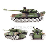 Xe Tăng điều khiển từ xa T90 màu Ca mo rằn ri bắn đạn đồ chơi trẻ em vận động | XDKTX346