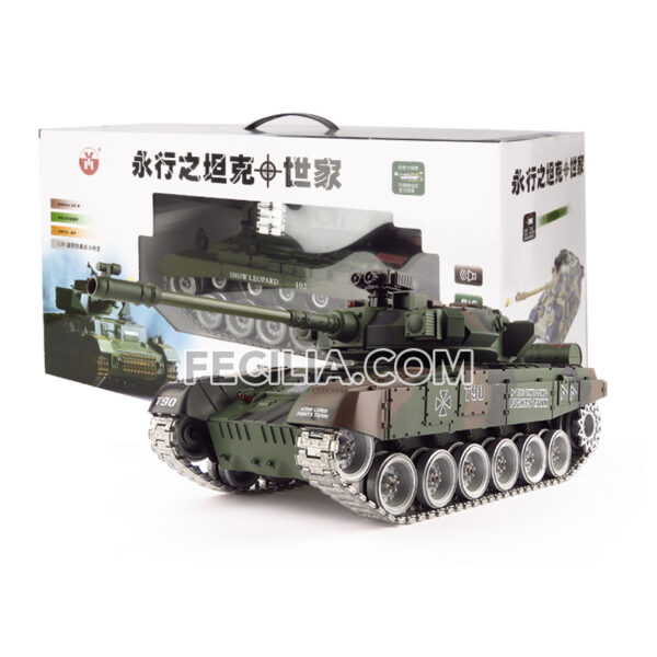 Xe Tăng điều khiển từ xa T90 màu Ca mo rằn ri bắn đạn đồ chơi trẻ em vận động | XDKTX346