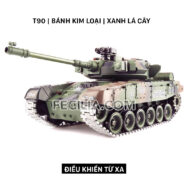 Xe Tăng điều khiển từ xa T90 màu Ca mo rằn ri bắn đạn đồ chơi trẻ em vận động | XDKTX346