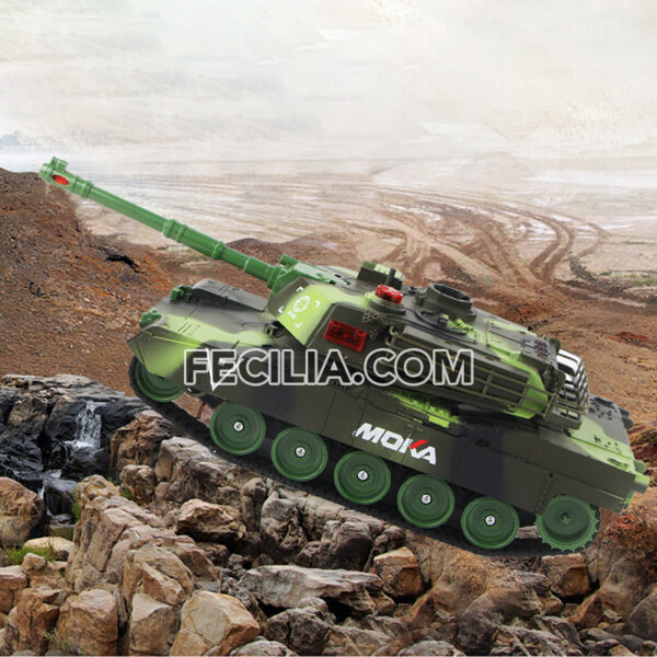 Xe tăng đồ chơi điều khiển từ xa bánh xích bắn được đạn cho bé | XDKTX349