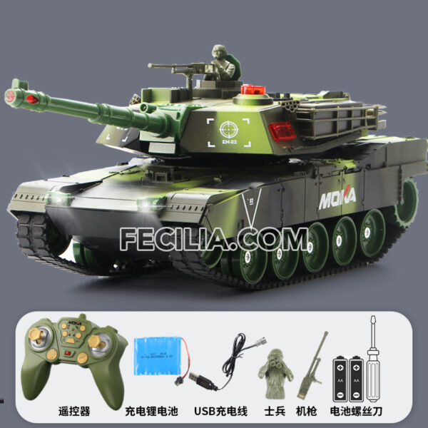 Xe tăng đồ chơi điều khiển từ xa bánh xích bắn được đạn cho bé | XDKTX349