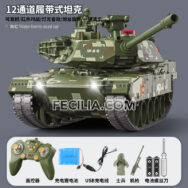 Xe tăng đồ chơi điều khiển từ xa bánh xích bắn được đạn cho bé | XDKTX349