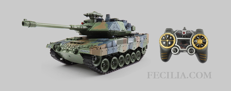 Xe Tăng Leopard đồ chơi điều khiển từ xa Bánh Xích bắn đạn, Pin Sạc 50CM | XDKTX351