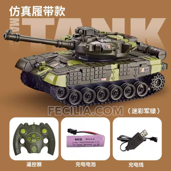 Xe Tăng điều khiển từ xa bánh xích có thể Âm thanh, Ánh sáng | XDKTX342