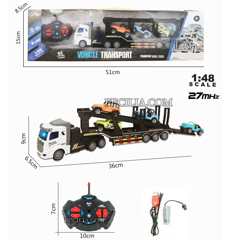 Đồ chơi xe Container điều khiển từ xa 1:48 pin sạc