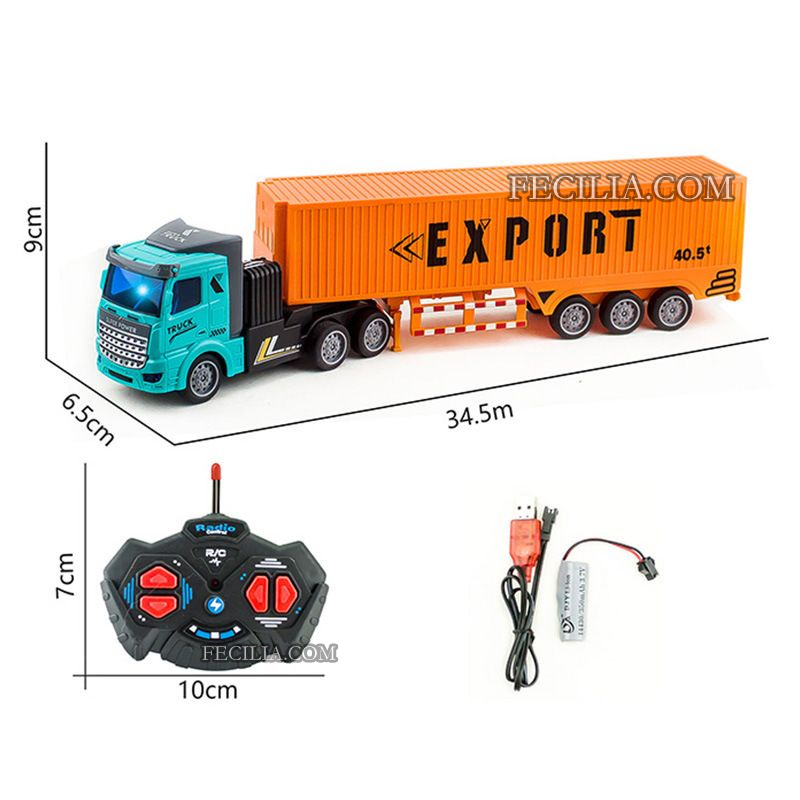 Đồ chơi xe Container điều khiển từ xa 1:48 pin sạc