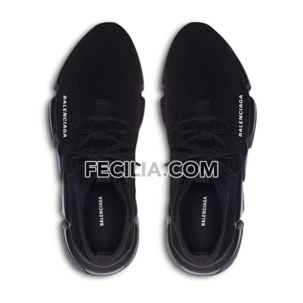 Giày Balenciaga Speed - LACE-UP RECYCLED màu đen REP 1:1 Nam Nữ cổ chun có dây | SNKN087