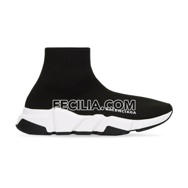 Giày Balenciaga Speed - Speed Recycled Knit Sneaker Black/White REP 1:1 Nam Nữ cổ chun đế Đen trắng | SNKN083