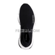 Giày Balenciaga Speed - Speed Recycled Knit Sneaker Black/White REP 1:1 Nam Nữ cổ chun đế Đen trắng | SNKN083