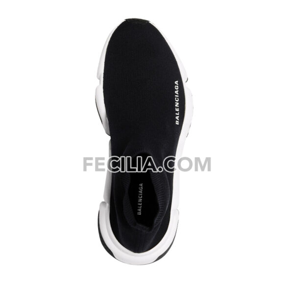 Giày Balenciaga Speed - Speed Recycled Knit Sneaker Black/White REP 1:1 Nam Nữ cổ chun đế Đen trắng | SNKN083
