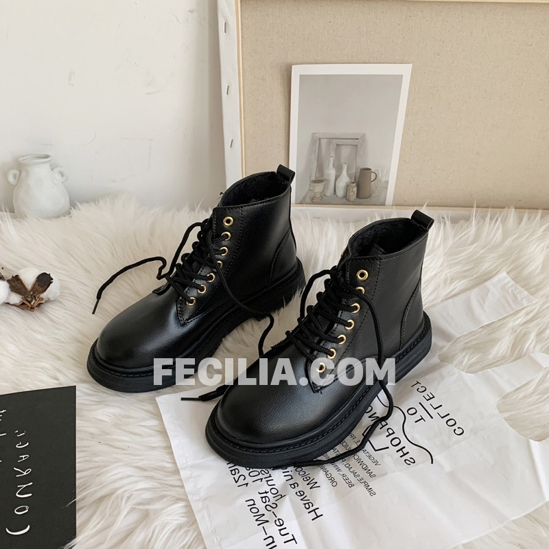 Giày Boot Hàn Quốc cổ thấp buộc dây dễ thương ulzzang | P20422_05