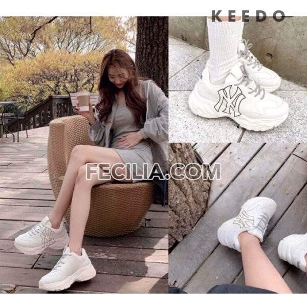 Giày sneaker Nữ đẹp MLB, NY đế cao | SNKN070